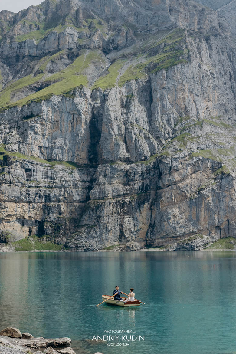 Swiss Alps Elopement at oeschinensee
