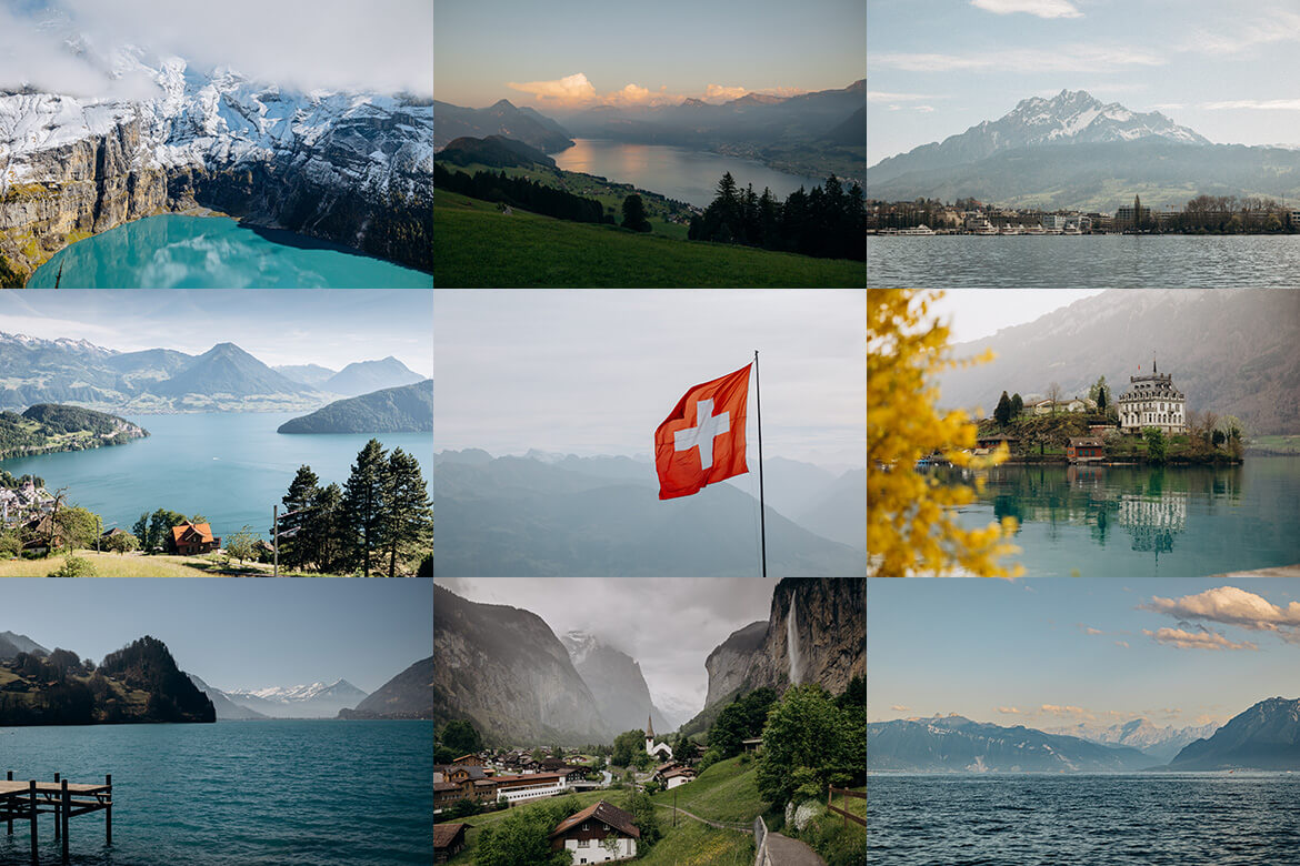 Romantic couple photoshoot in Zermatt village with the Matterhorn mountain background.