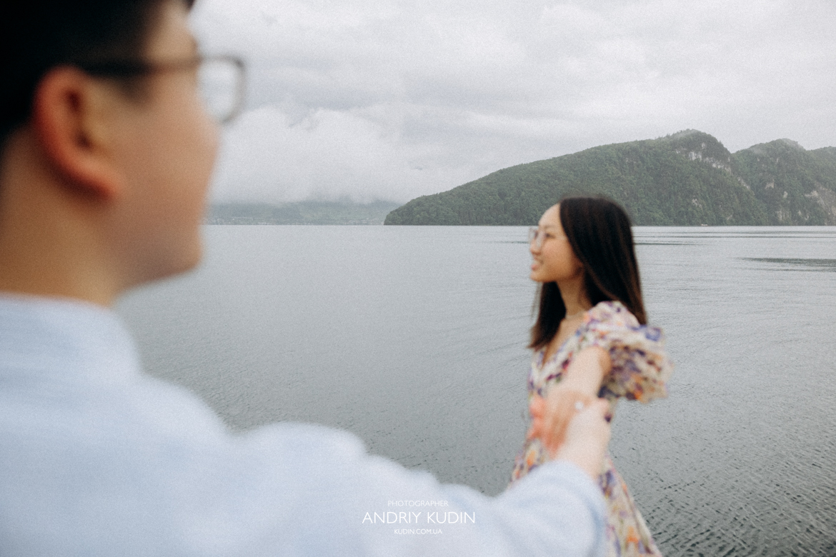 Unforgettable Proposal Photography Switzerland: Propose in Park Hotel Viznau, Luxury marriage proposal Switzerland at Park Hotel Vitznau Belle Époque facade