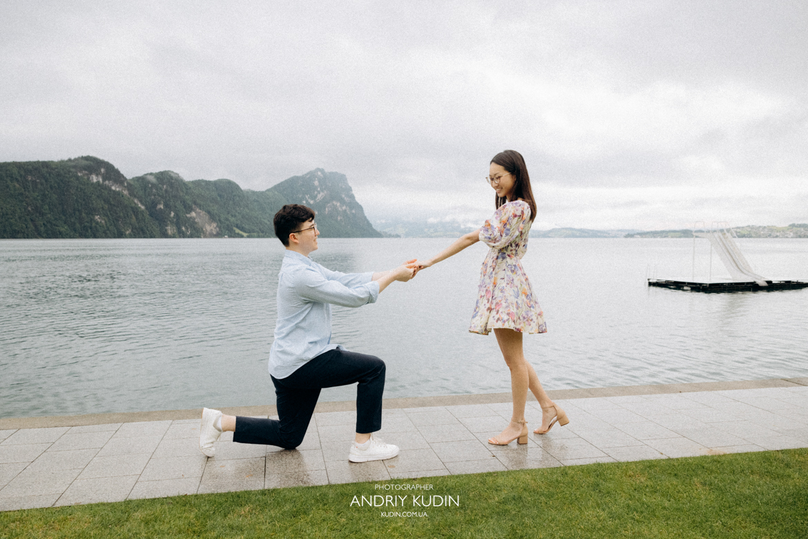Unforgettable Proposal Photography Switzerland: Propose in Park Hotel Viznau