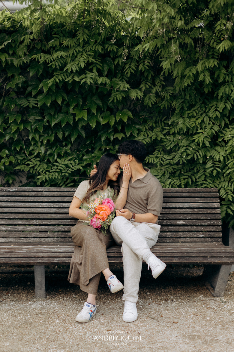 Romantic proposal photography Switzerland in Luzern during golden hou