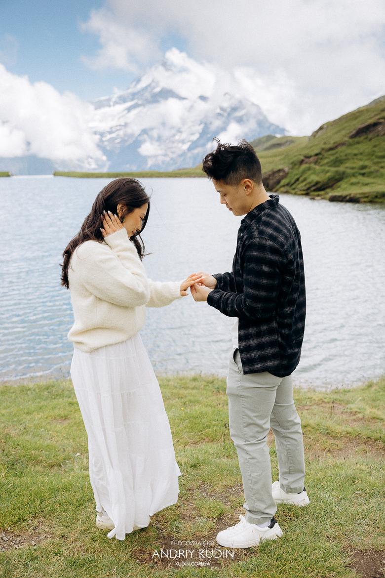 Marriage Proposal in Grindelwald, Marriage Proposal in First, Bachalpsee Lake, Marriage Proposal in Switzerland