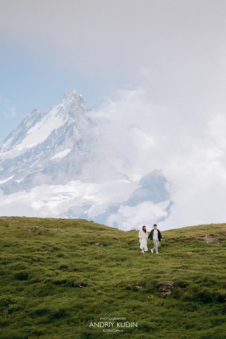 Marriage Proposal in Grindelwald, Marriage Proposal in First, Bachalpsee Lake, Marriage Proposal in Switzerland, Alpine marriage proposal in Grindelwald with Eiger views 