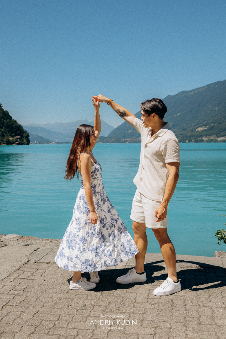 Best marriage proposal spots in Iseltwald with lake view. Marriage proposal in Iseltwald, Switzerland