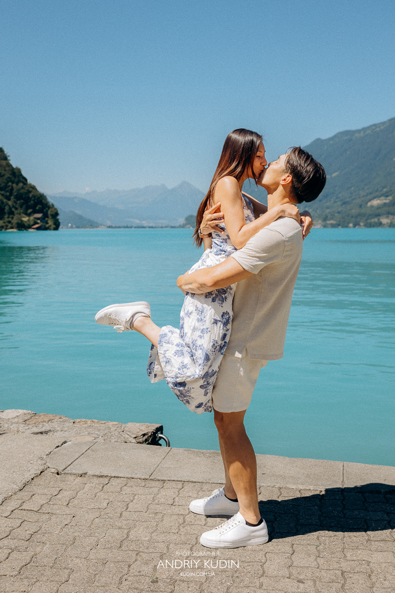 Best marriage proposal spots in Iseltwald with lake view. Marriage proposal in Iseltwald, Switzerland