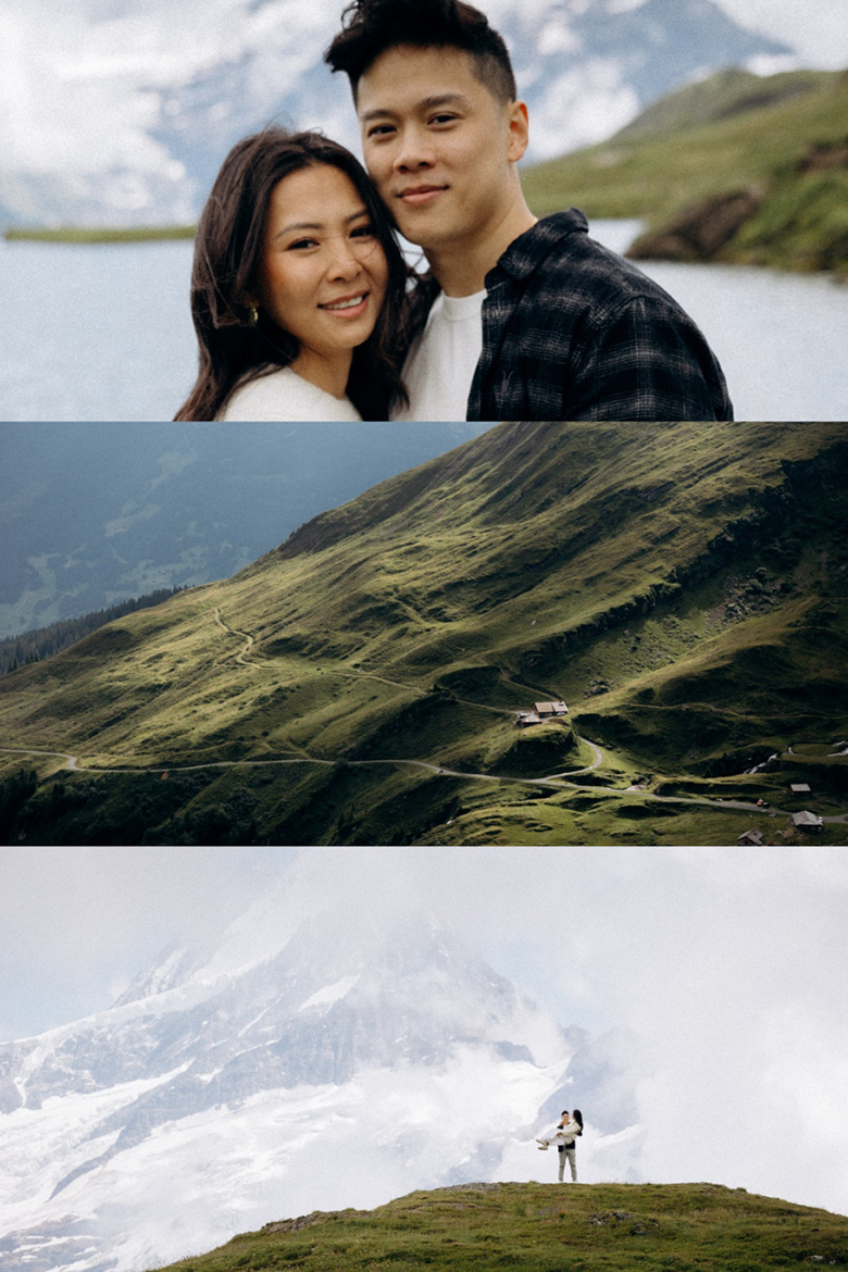 Marriage Proposal in Grindelwald, Marriage Proposal in First, Bachalpsee Lake, Marriage Proposal in Switzerland, Alpine marriage proposal in Grindelwald with Eiger views