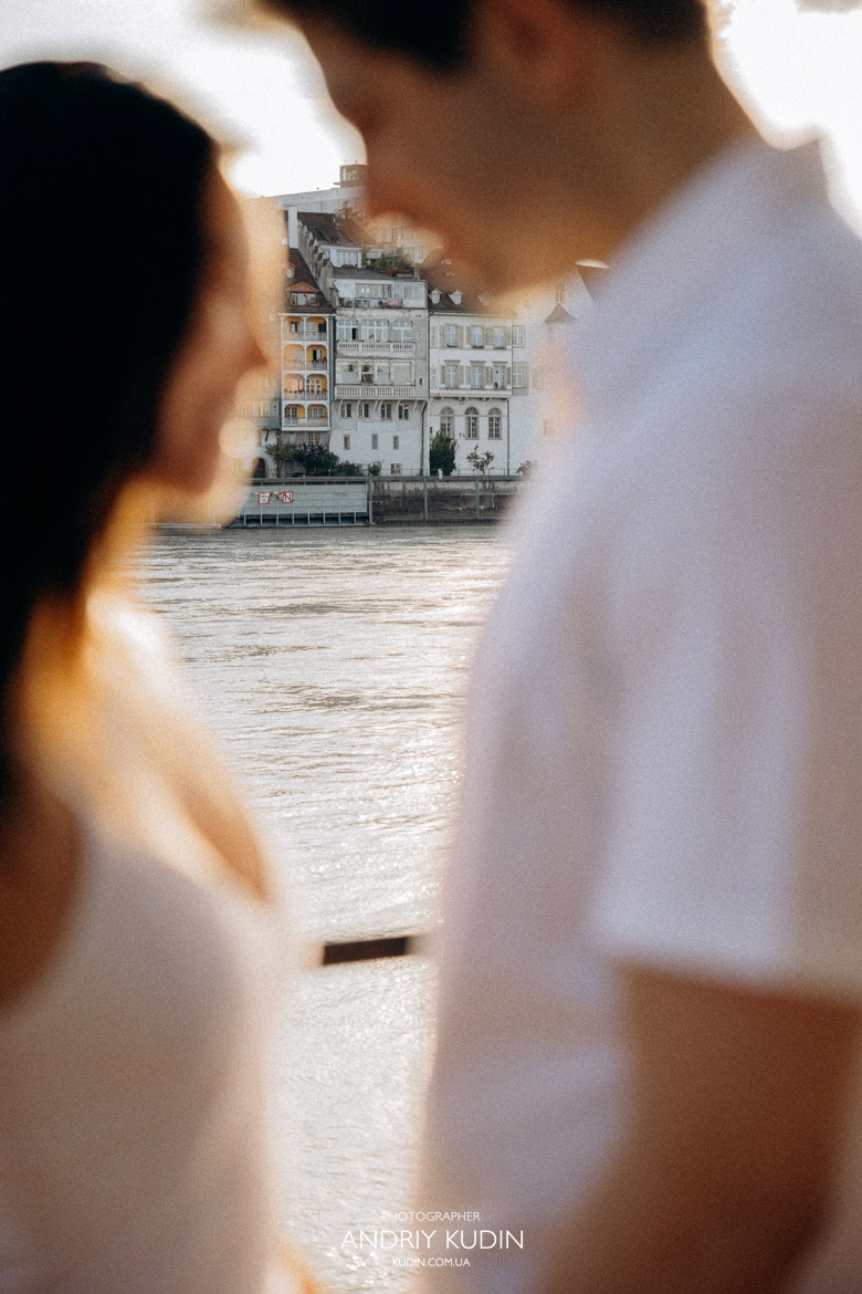 Marriage Proposal in Basel, Switzerland – Golden Hour Photography, Romantic couple photoshoot in Basel city center at sunset