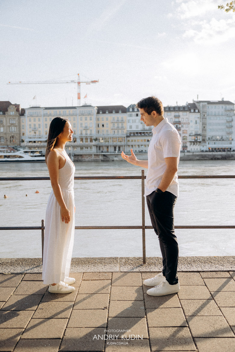 Marriage Proposal in Basel, Switzerland – Golden Hour Photography