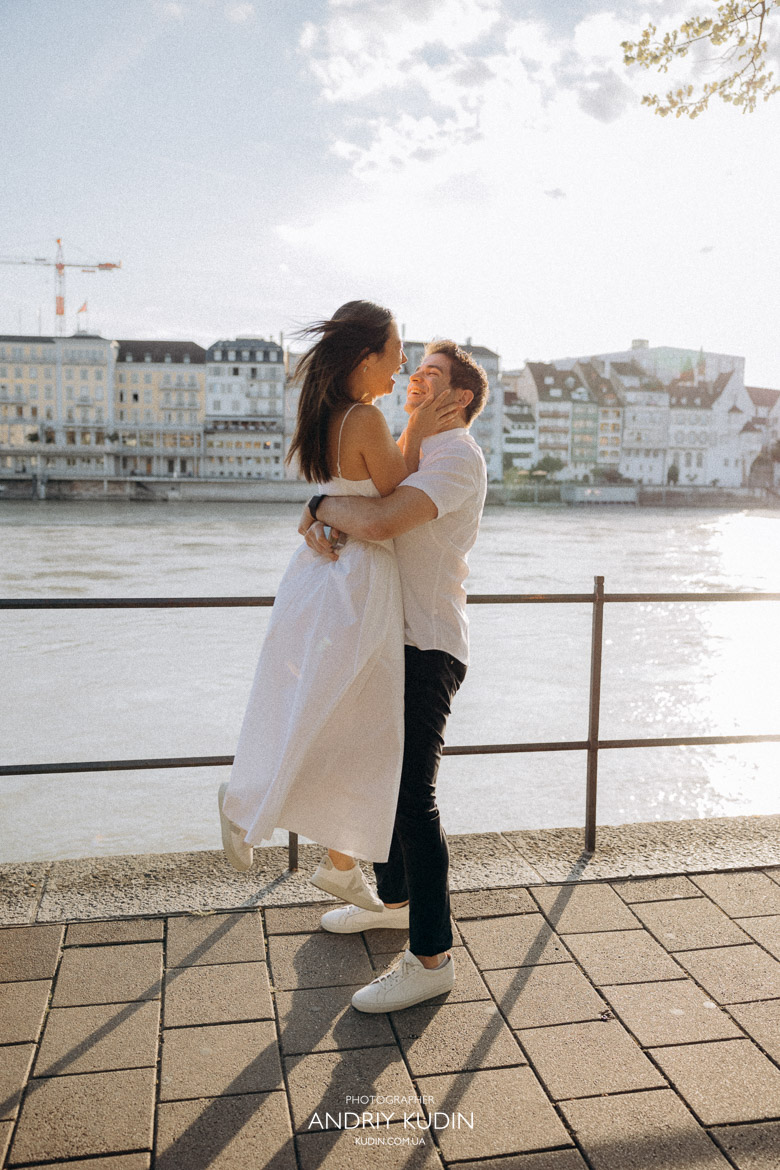 Marriage Proposal in Basel, Switzerland – Golden Hour Photography