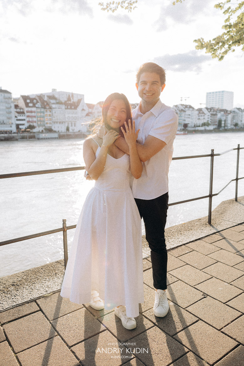 Marriage Proposal in Basel, Switzerland – Golden Hour Photography