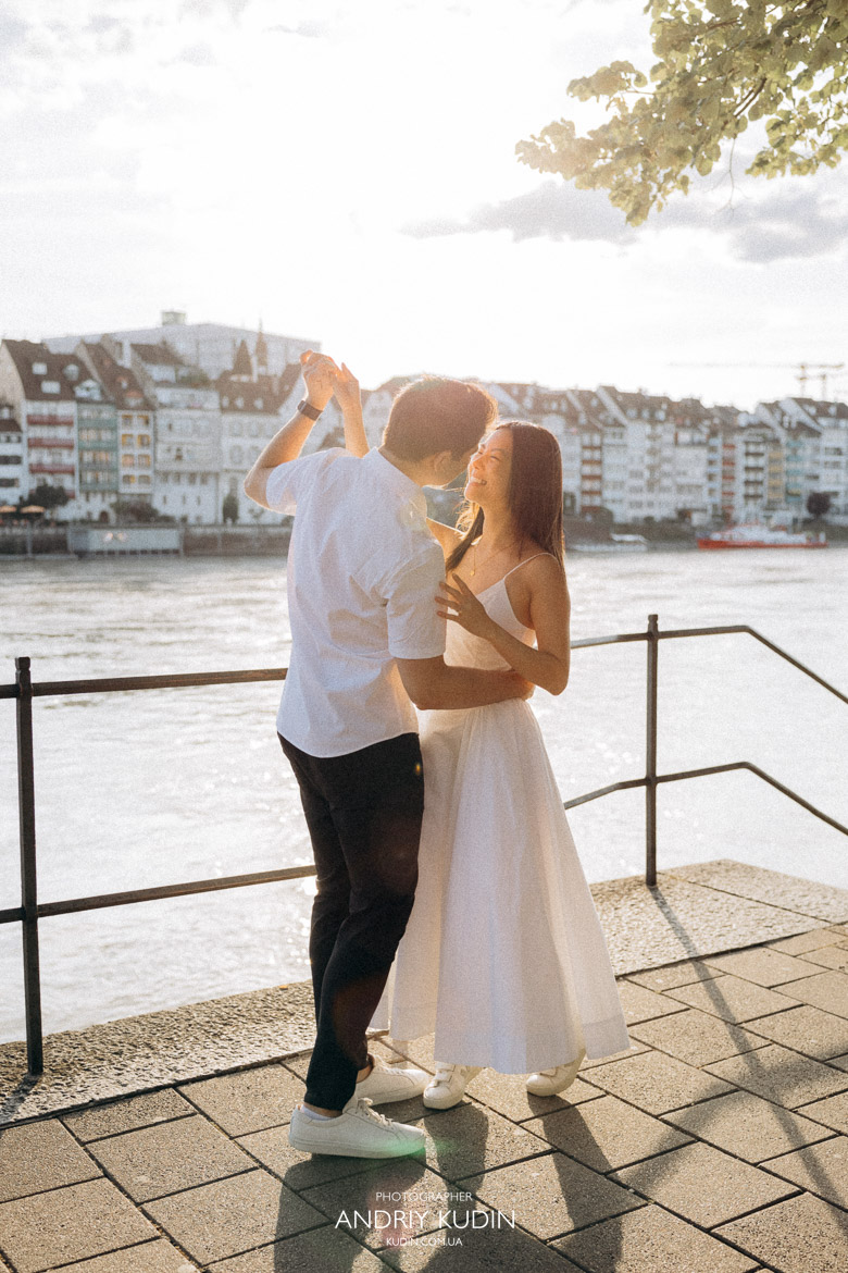 Marriage Proposal in Basel, Switzerland – Golden Hour Photography, Engagement photographer in Lucerne and Basel Switzerland