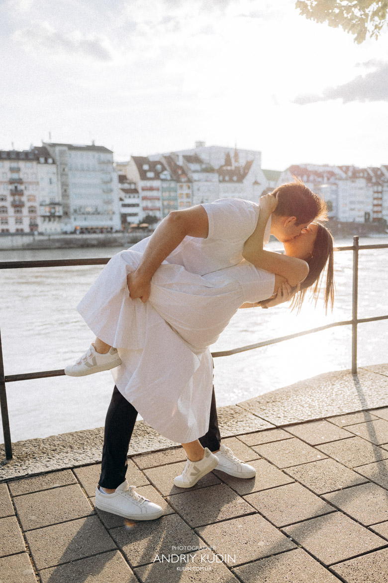 Marriage Proposal in Basel, Switzerland – Golden Hour Photography
