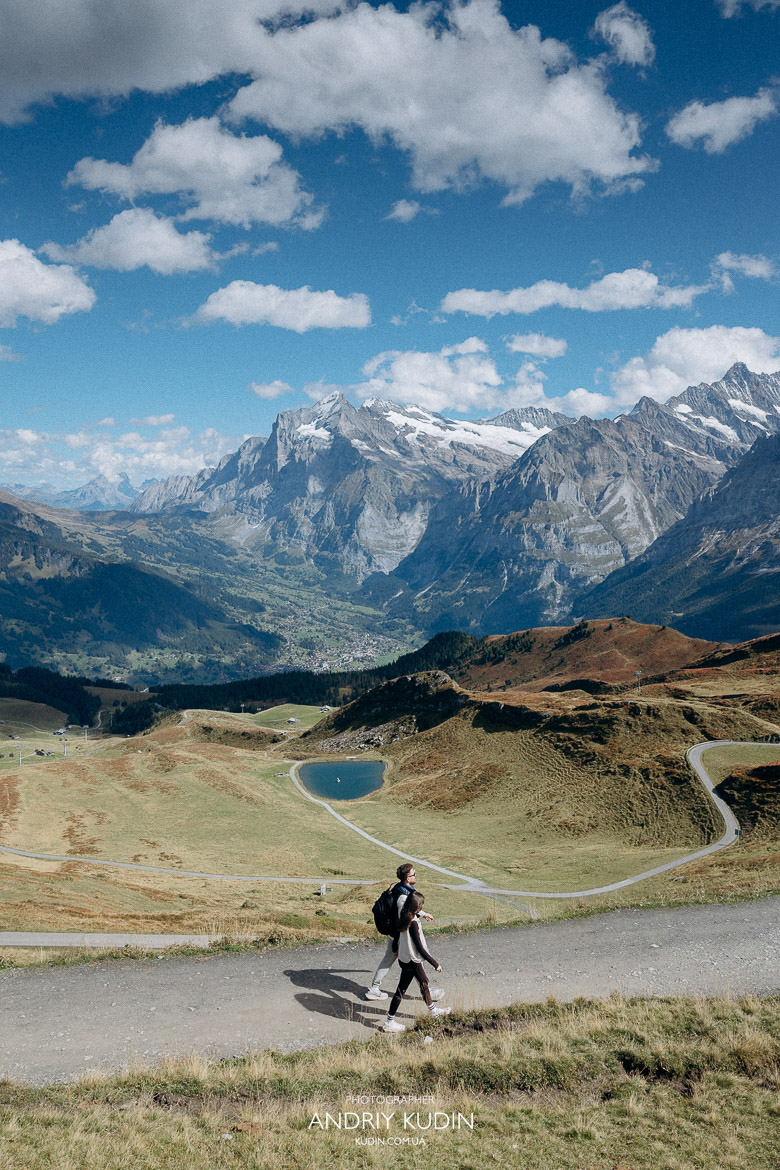 Couple engagement at Jungfrau mountain Switzerland