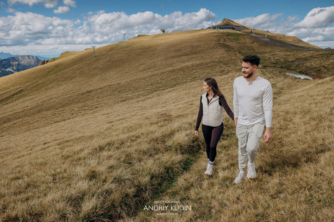 Switzerland proposal with breathtaking alpine views