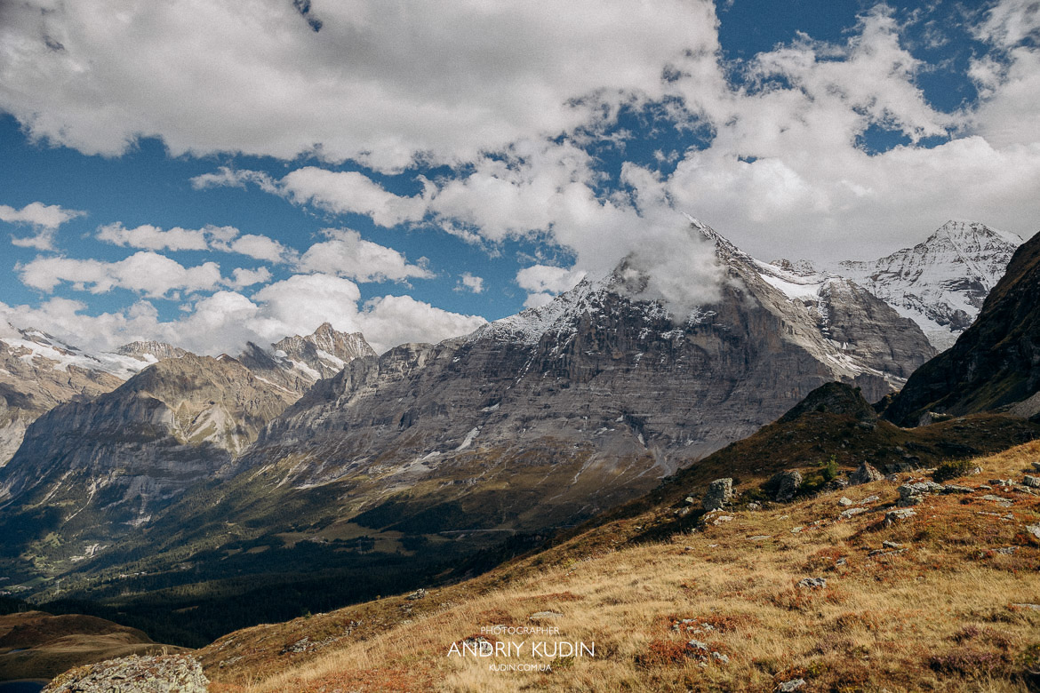 Amazing marriage proposal with alpine panorama