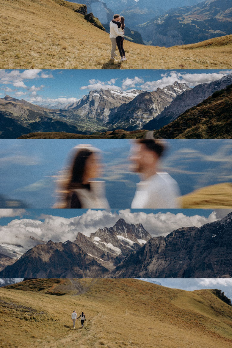 proposal in Wengen, Jungfraujoch and Zermatt