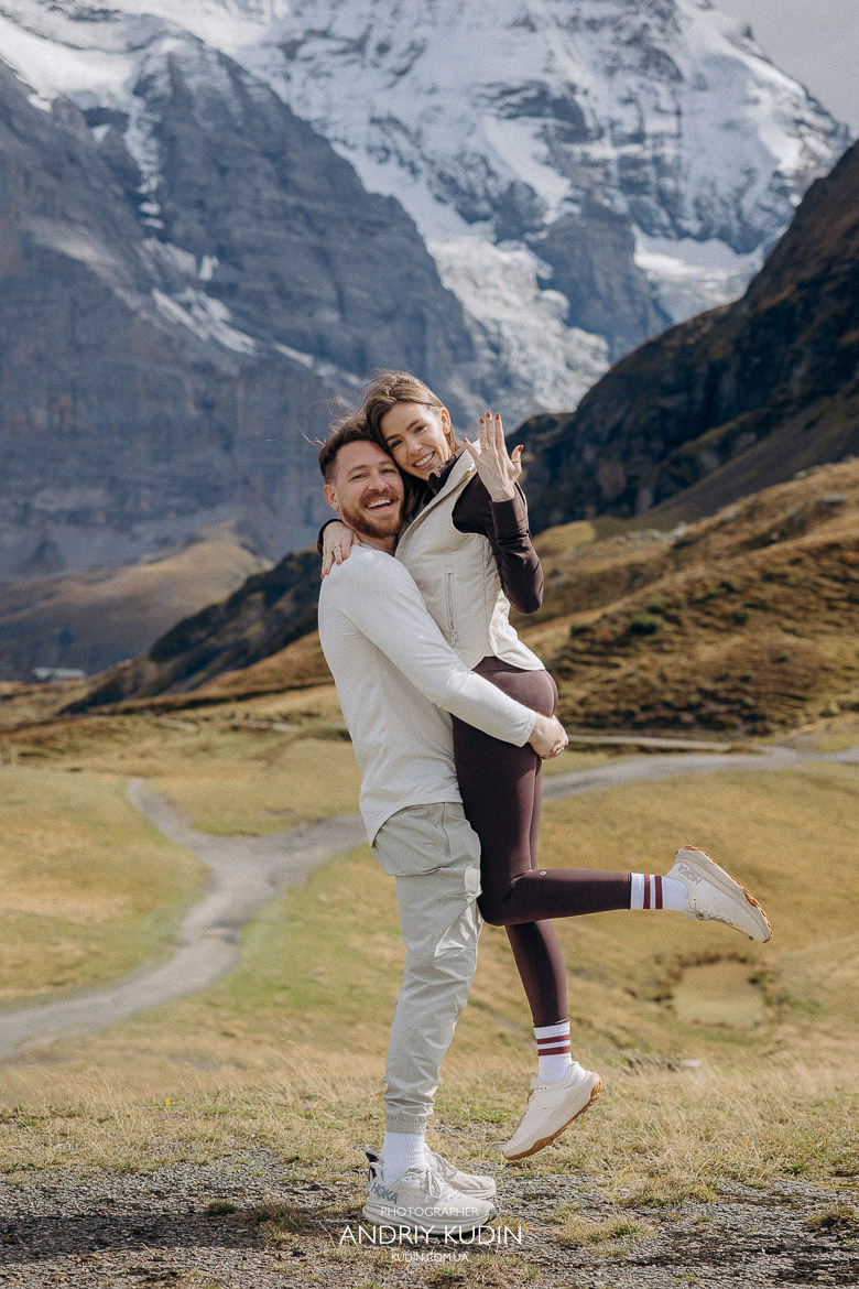 Männlichen proposal photography, proposal in switzerland