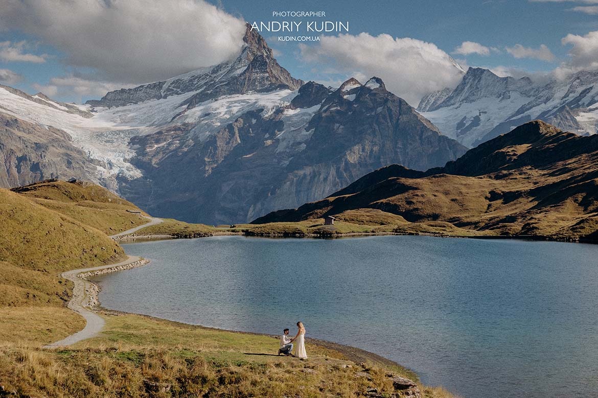 proposal in switzerland, Grindelwald proposal photography. Marriage Proposal in the Swiss Alps
