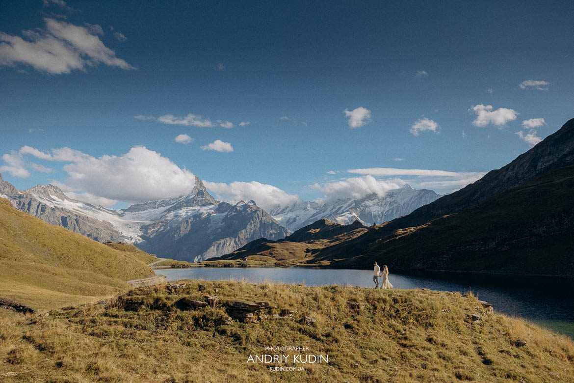 Marriage Proposal in Grindelwald, First. Bachalpsee Lake engagement.