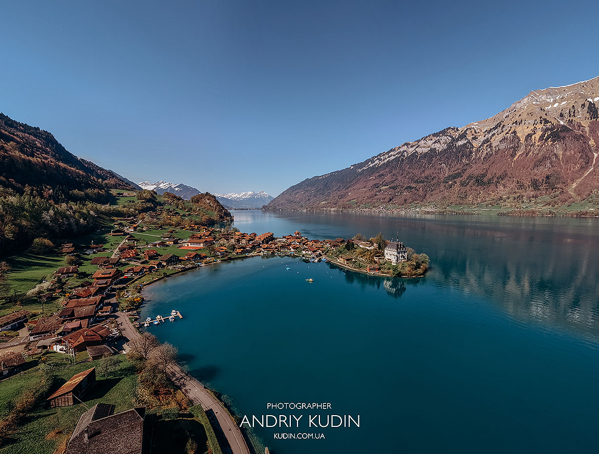 Best places to propose in Switzerland featuring a romantic couple at Lake Brienz.