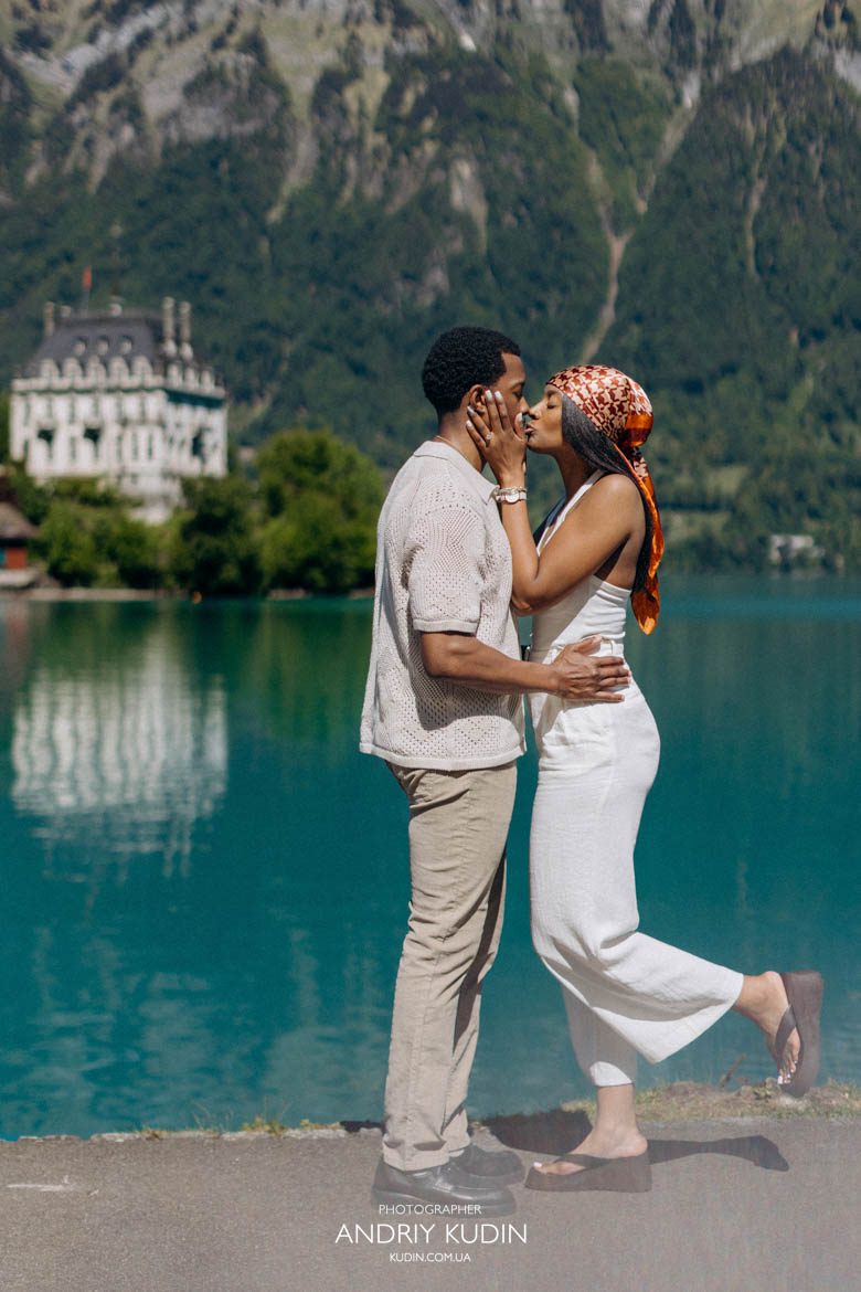 Iseltwald romantic proposal captured secretly by a local professional photographer.