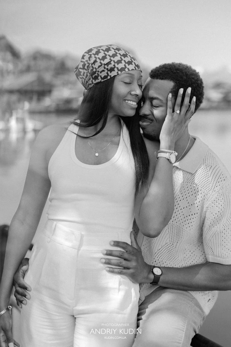 Soft mountain shadow lighting for an Iseltwald proposal taken in the late afternoon. Professional Iseltwald engagement session highlighting the joy and smiles of the couple.