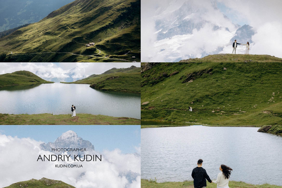 A Bachalpsee proposal offers pure, serene alpine romance. 
