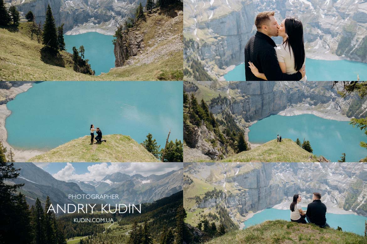 For couples who love raw, untouched nature, an oeschinensee proposal is magical.