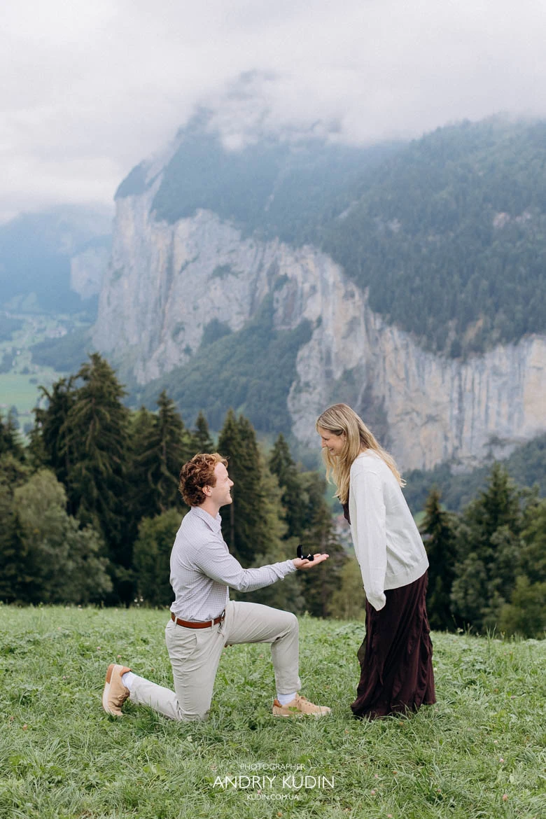 Lauterbrunnen valley proposal. Switzerland proposal photographer.