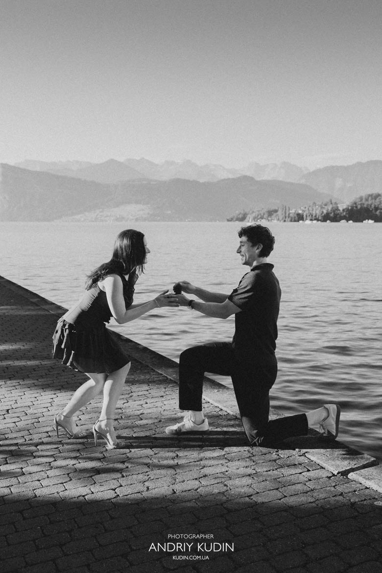 lake lucerne proposal lake lucerne proposal, Beautiful smiles and tearful hugs during an elite Swiss engagement shoot. Empty public park above Lucerne city utilized by a switzerland photographer.