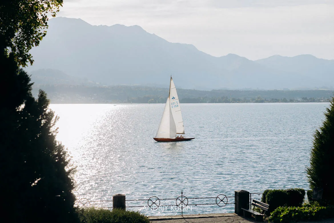Lake Thun proposal switzerland scenery near Interlaken region.