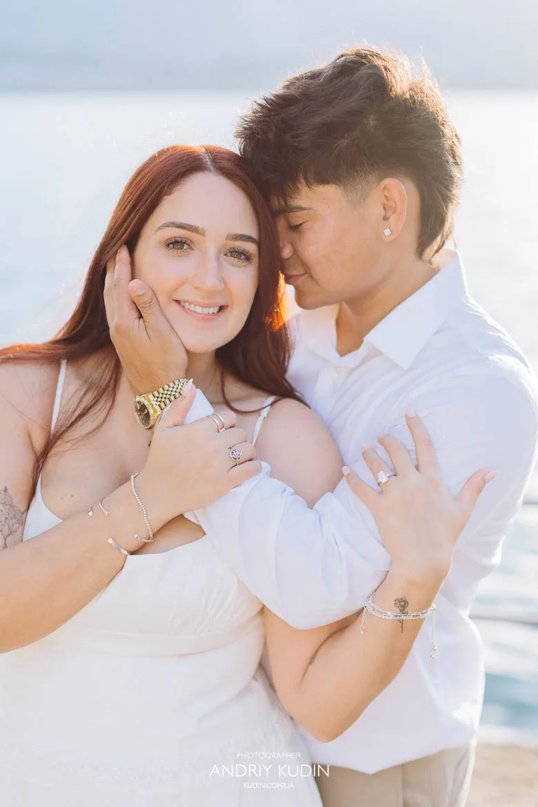 Proposal photographer switzerland shooting at Lake Thun near Interlaken.